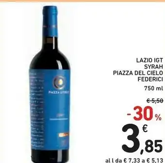 Conad Federici Lazio Igt Syrah Piazza Del Cielo offerta