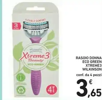Conad Wilkinson sword Rasoio Donna Eco Green Xtreme3 offerta