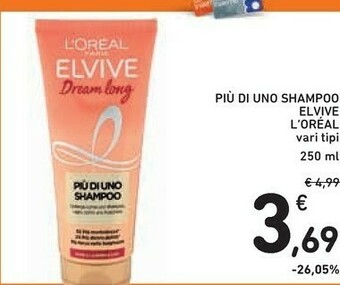 Conad L'Oreal Piu Di Uno Shampoo Elvive offerta