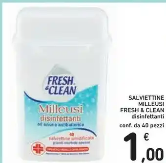 Conad Fresh & Clean Fresh&clean Salviettine Milleusi Disinfettanti offerta