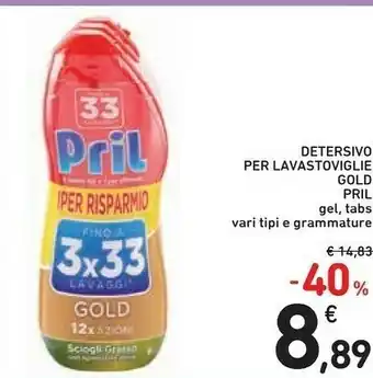Conad Pril Detersivo Per Lavastoviglie Gold offerta