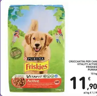 Conad Purina Croccantini Per Cani Vitality Active Friskies offerta