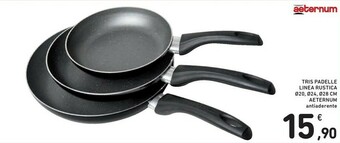 Conad Aeternum Tris Padelle Bialetti Simplicity Padelle 20/24/28 Cm Nero Lucido offerta