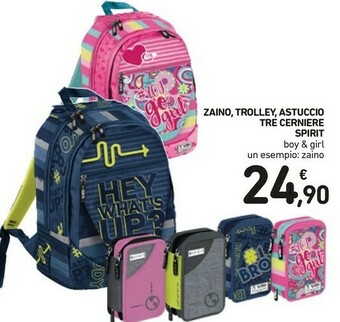 Conad Zaino Trolley Astuccio Tre Cerniere Spirit offerta