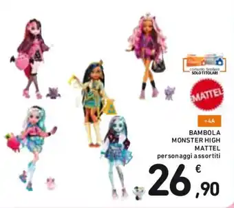 Conad BAMBOLA MONSTER HIGH MATTEL offerta