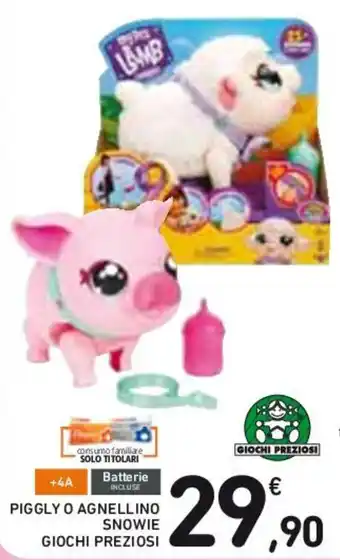 Conad PIGGLY O AGNELLINO SNOWIE GIOCHI PREZIOSI offerta