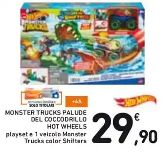Conad MONSTER TRUCKS PALUDE DEL COCCODRILLO HOT WHEELS offerta