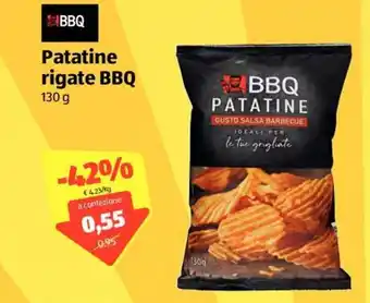 ALDI Patatine Rigate BBQ 130 g offerta