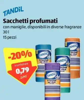 ALDI Tandil Sacchetti Profumati 30 l 15 pezzi offerta