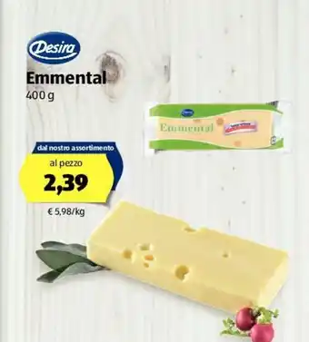 ALDI Desira Emmental 400 g offerta