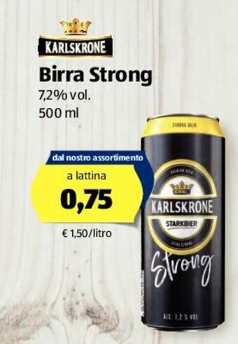 ALDI Karlskrone Birra Strong 500 ml offerta