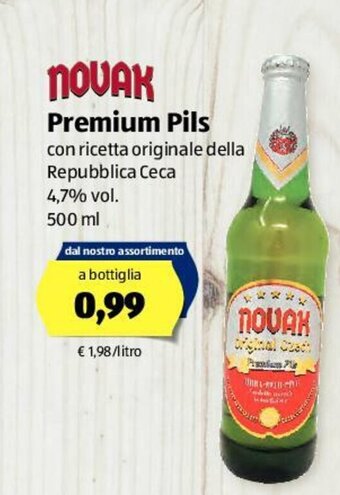 ALDI Novak Premium Pils 500 ml offerta