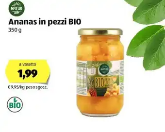 ALDI Ananas in Pezzi Bio 350 g offerta