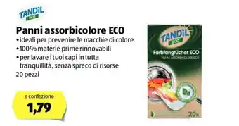 ALDI Tandil Eco Panni Assorbicolore Eco 20 Pezzi offerta