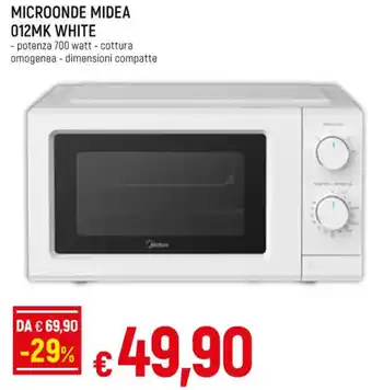 Famila Superstore MICROONDE MIDEA 012MK WHITE offerta
