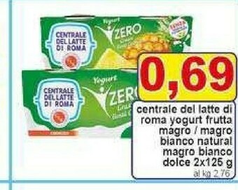Gros Centrale del latte di roma Yogurt Frutta Mágro offerta