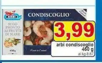 Pewex Arbi Condiscoglio Sugo Pronto Ai Frutti Di Mare 450 G(ml) offerta