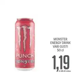 Supermercati Piccolo Monster energy drink offerta