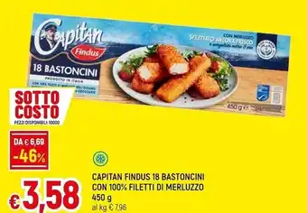 Famila Superstore Findus 18 bastoncini con 100% filetti di merluzzo offerta