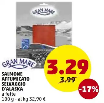 PENNY Salmone Affumicato Selvaggio D'Alaska 100 g offerta
