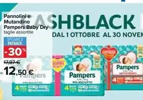 Carrefour Iper Pampers pannolini e mutandino baby dry offerta