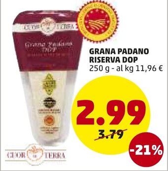 PENNY Grana Padano Riserva DOP 250 g offerta
