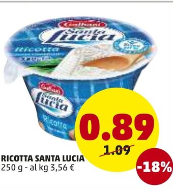 PENNY Ricotta Santa Lucia 250 g offerta
