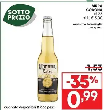 Pam Corona birra offerta