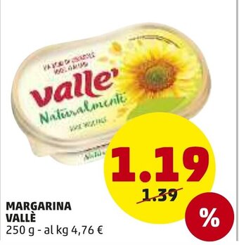PENNY Margarina Vallè 250 g offerta