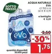 Pam Eva acqua naturale offerta