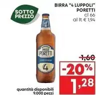 Pam Angelo poretti birra 4 luppoli offerta