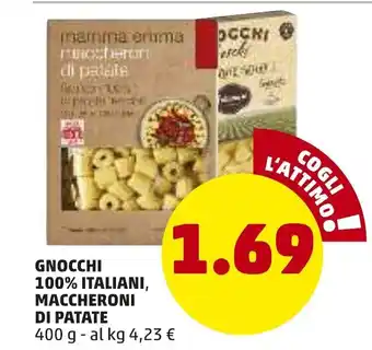 PENNY Gnocchi 100% Italiani, Maccheroni Di Patate 400 g offerta