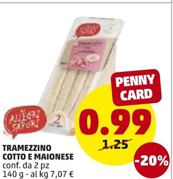 PENNY Tramezzino Cotto E Maionese 140 g offerta