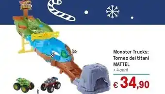 Iper La Grande Mattel monster trucks: torneo dei titani offerta