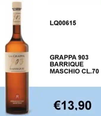 GRAPPA 903 BARRIQUE MASCHIO CL.70