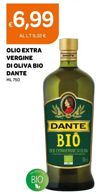 Ekom OLIO EXTRA VERGINE DI OLIVA BIO DANTE ML 750 offerta