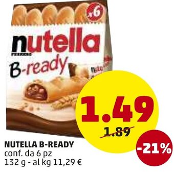 PENNY Nutella B-Ready 132 g offerta