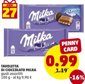 PENNY Tavoletta Di Cioccolato Milka 100 g offerta