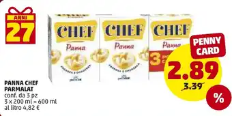 PENNY Panna Chef Parmalat 3 x 200 ml offerta