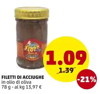 PENNY Filetti Di Acciughe 78 g offerta