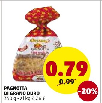 PENNY Pagnotta Di Grano Duro 350 g offerta