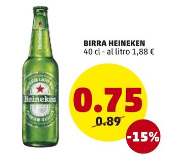 PENNY Birra Heineken 40 cl offerta