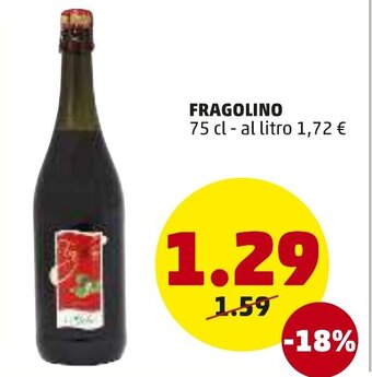 PENNY Fragolino 75 cl offerta