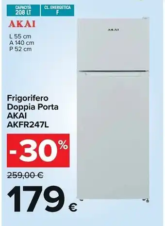 Carrefour Iper Akai frigorifero doppia porta akfr247l offerta