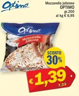 Ard Discount Optimo mozzarella julienne offerta