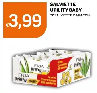 Ekom SALVIETTE UTILITY BABY 72 SALVIETTE X 4 PACCHI offerta