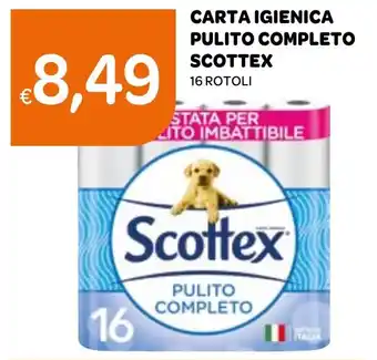 Ekom CARTA IGIENICA PULITO COMPLETO SCOTTEX 16 ROTOLI offerta