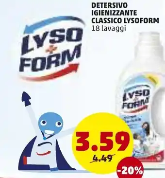 PENNY Detersivo Igienizzante Classico Lysoform offerta