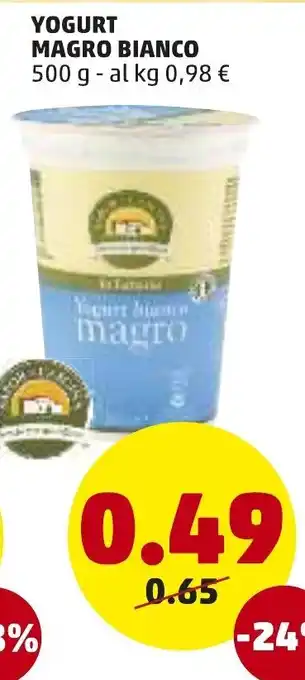 PENNY Yogurt Magro Bianco 500g offerta