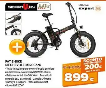 Expert Smartway Fat E-bike Pighevole M1RCSZ2K offerta